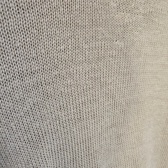 Tahari Size Medium M 100% Linen Sweater Button Heavy Knit Well Made - Picture 3 of 9